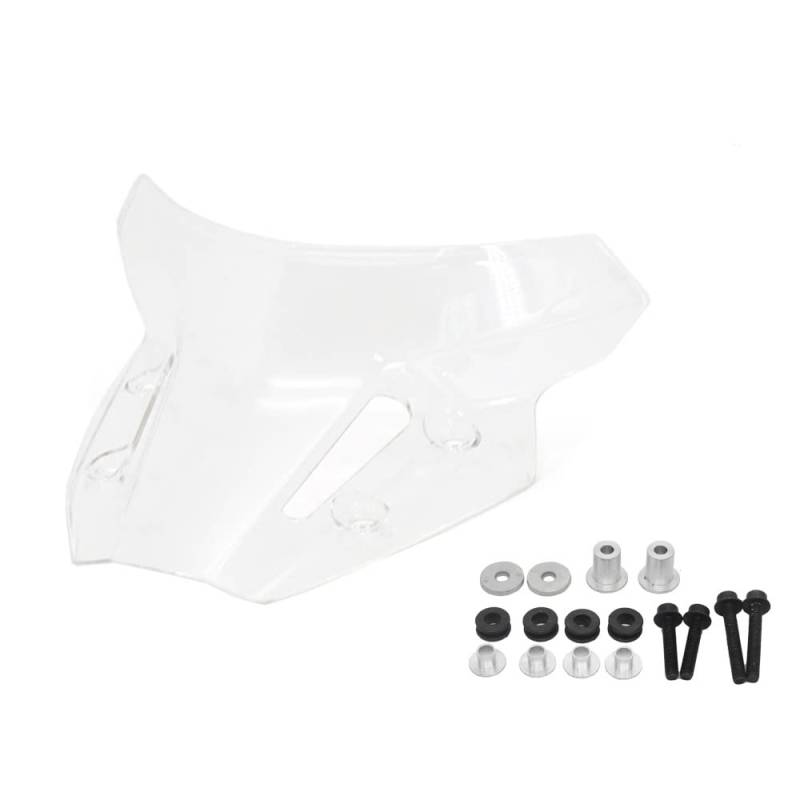 Motorrad-Windschutzscheibenschutz, ABS Wind Defflector Vordere Windschutzscheibe-Spoiler-Bildschirm für MT09 FZ09 2021-2022 1,4x8.9x4,3in (Transparent) von Wakects