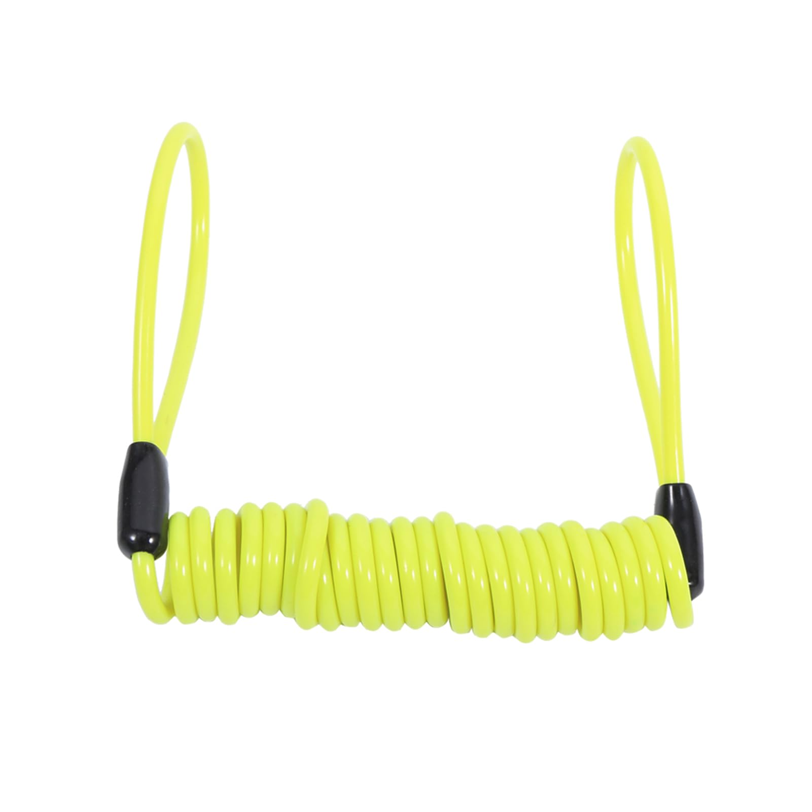 Wakects Elastischer Erinnerungskabel für Disc Lock, Feder Schloss Diebstahlschutz Spring Reminder Coil Kabel mit Schloss und Griff (Yellow) von Wakects