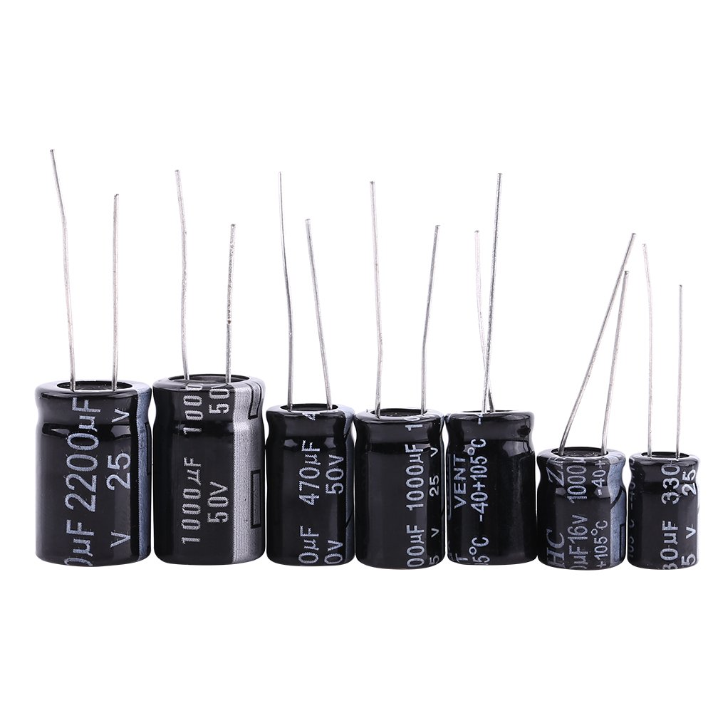 25 Werte X 5pcs = 125pcs Elektrolyt Kondensator Sortiment Kit Low Voltage 1uf-2200uf Für Elektronische Diy von Walfront