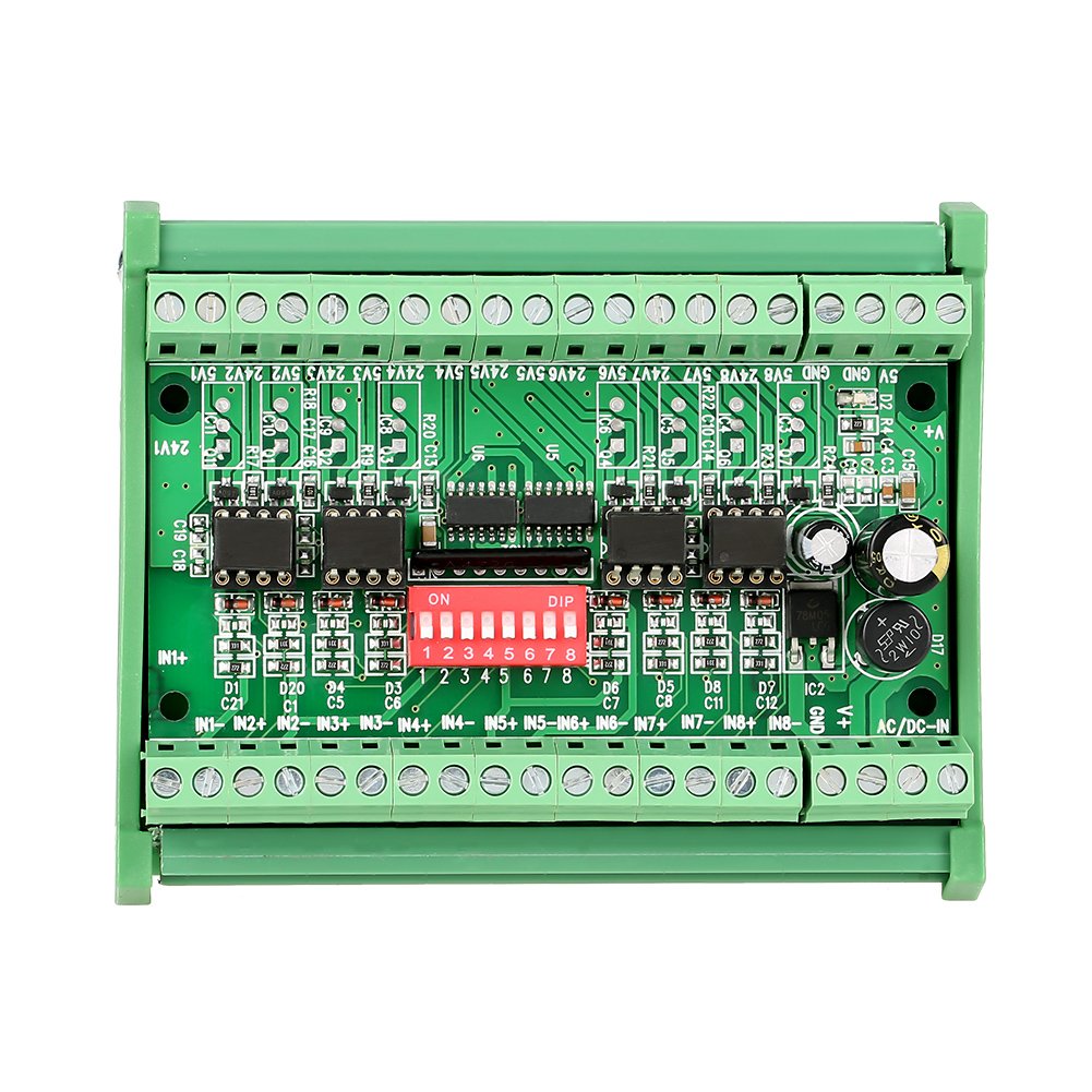 5V / 24V 8 Kanal 10MHZ Level Converter Modul, PNP NPN-Signal Konverter, Spannungspegel-Konverter-Brett von Walfront