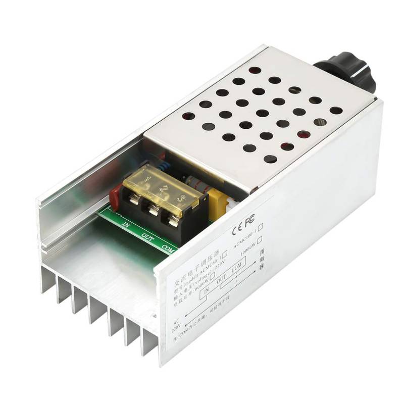 AC 220 V SCR Spannungsregler Dimmer Elektromotor Drehzahlregler Einstellbare Temperaturregler Dimmen Monitor 6000 Watt von Walfront