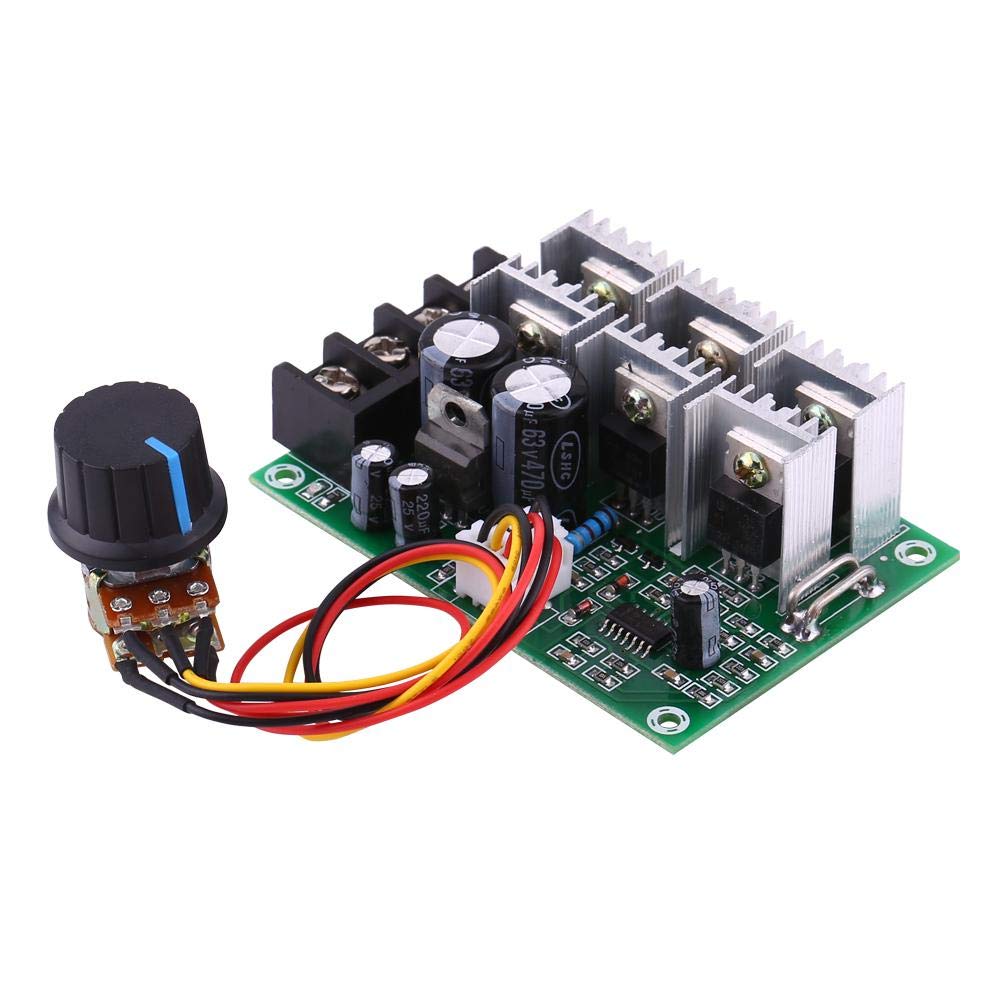 DC-Motordrehzahlregler, 12V 36 V 48V 30A mit Überlastschutz, Langsame Start Einstellbare Geschwindigkeitsbrett für Permanentmagnet DC Brushed Motor von Walfront