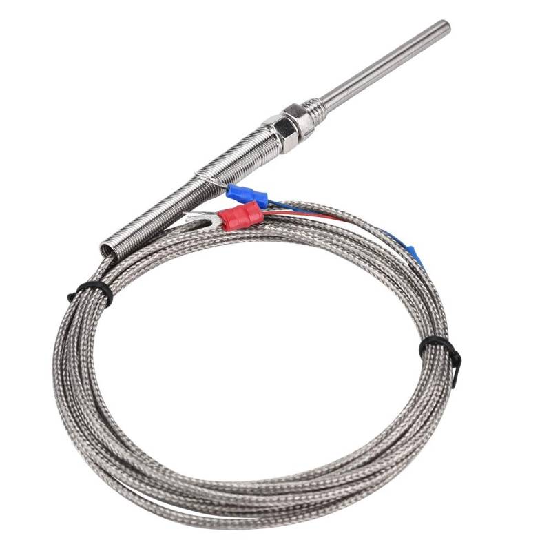 M8 Gewinde PT100 Platinwiderstand Thermoelement 50 mm Sonde Temperatursensor Draht Temperaturbereich von 0 bis 400 °C (3 m) von Walfront