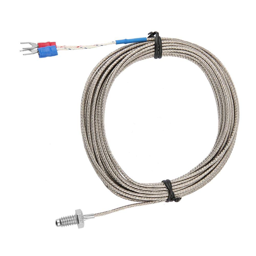 Thermocouple Type K, Temperaturmessfühler K Thermoelementsensor mit 1-5 Meter Kabel(5M) von Walfront