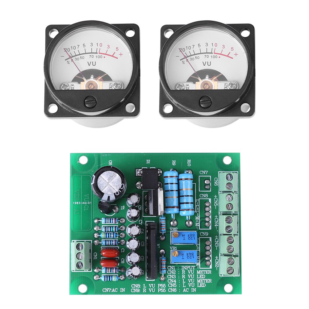 Walfront 2Pcs VU Instrumententafel Meter mit Warmem Hintergrundlicht und Audiopegel-Ampere mit Fahrer von Walfront