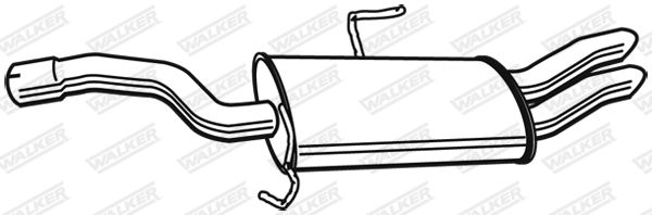 Endschalldämpfer Walker 22286 von Walker