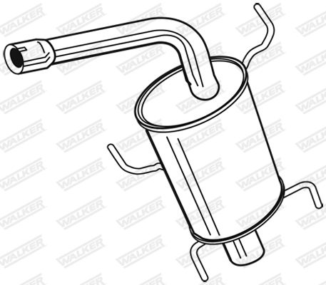 Endschalldämpfer Walker 24114 von Walker