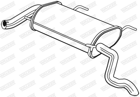 Endschalldämpfer Walker 25098 von Walker