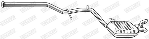Endschalldämpfer Walker 25111 von Walker