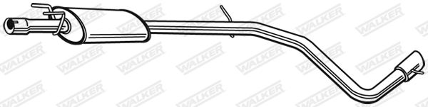 Mittelschalldämpfer Walker 23923 von Walker