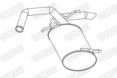 Walker Endschalldämpfer [Hersteller-Nr. 24266] für Fiat, Suzuki von Walker