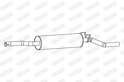 Walker Mittelschalldämpfer [Hersteller-Nr. 25235] für Mercedes-Benz von Walker