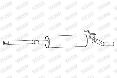 Walker Mittelschalldämpfer [Hersteller-Nr. 25236] für Mercedes-Benz von Walker