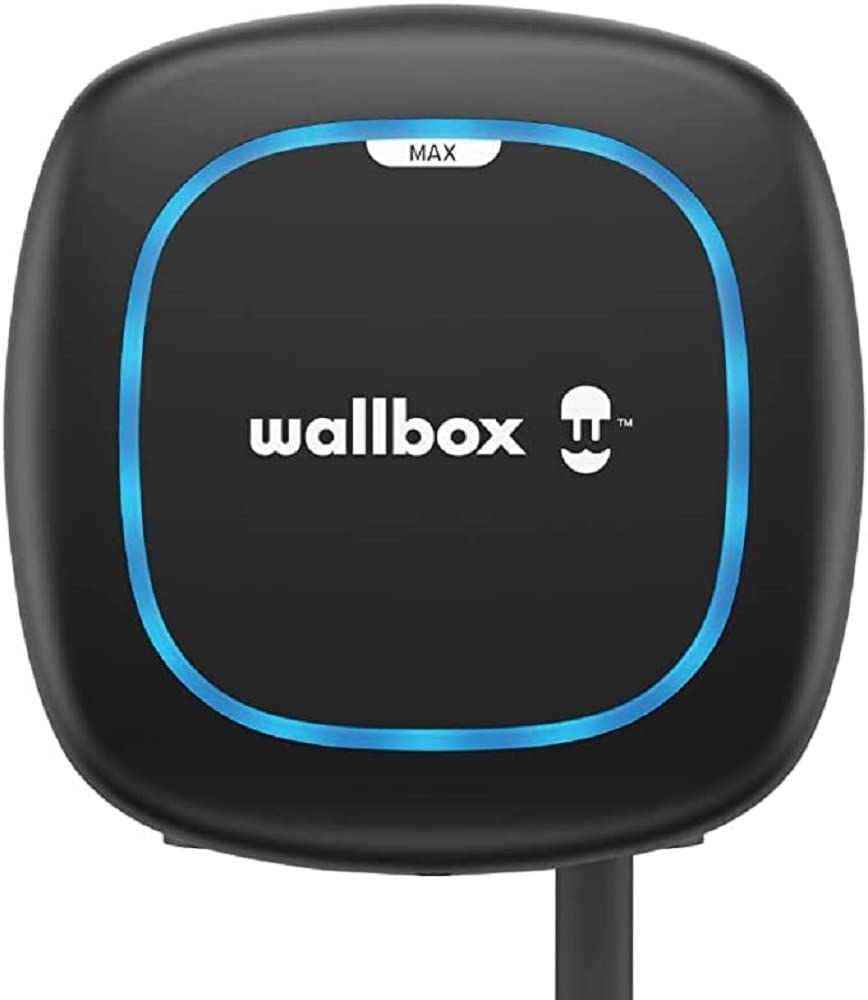 Wallbox Pulsar Max, Ladegerät für Elektrofahrzeuge (11 kW, Type 2, Wi-Fi, Bluetooth, OCPP, Innen/Außen, 5m, einfache Installation), Schwarz von Wallbox