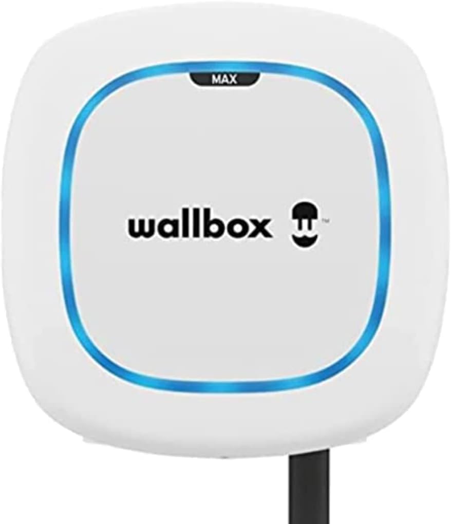 Wallbox Pulsar Max, Ladegerät für Elektrofahrzeuge (7.4kW, Type 2, Wi-Fi, Bluetooth, OCPP, Innen/Außen, 5m, einfache Installation), Weiß von Wallbox
