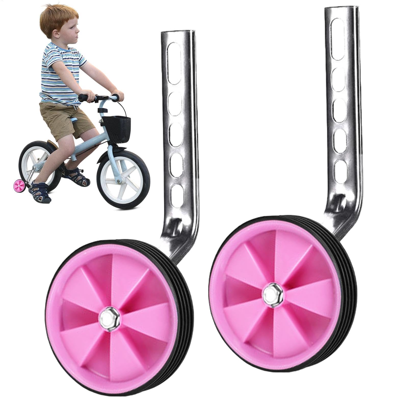 Walopola Kinder-Trainingsrad, Sicherheitsausrüstung, leiser Fahrrad-Sicherheitstrainer, stabile Stabilisator-Ersatzräder für Kinder-Radfahren von Walopola