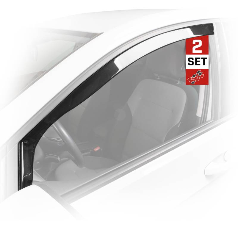 WALSER Premium Auto Windabweiser kompatibel mit BMW X1 (F48) 11/2014-12/2022, Passform Regenabweiser Set für Fahrer- und Beifahrerseite, Auto Windabweiser 2 STK. von Walser