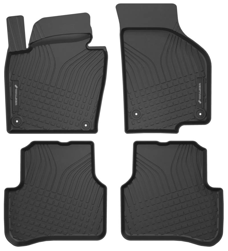 WALSER Premium Fussmatten Auto kompatibel mit VW Passat B7/B7 Variant 2010-2015, Passat B6/B6 Variant 2005-2010, CC B7 2011-2016, CC B6 2008-2012, 100% passgenaue Gummimatten Auto - Made in EU von Walser