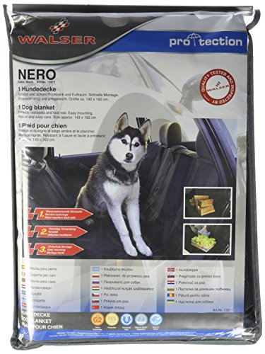 Walser 13611 Hundedecke Nero, Decke für PKW Rücksitzbank von Walser