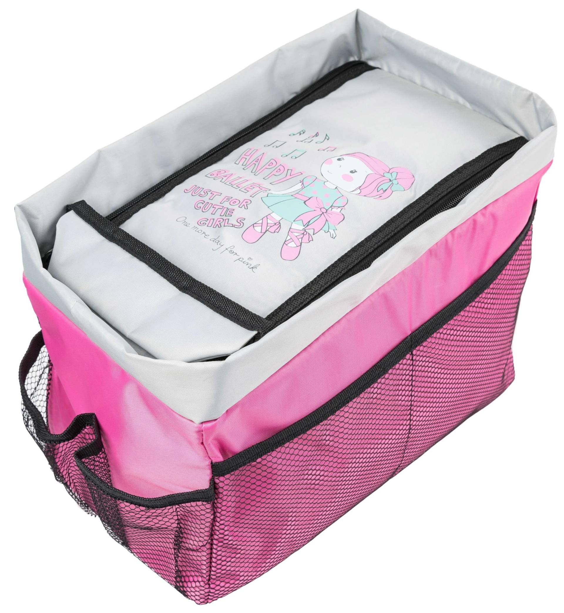 KidsExperts WALSER Rückbank-Organizer, Autositz-Tasche Kinder, Organizer-Box für Rückbank Ballet Doll, Aufbewahrungsbox-Auto, Kofferraumbox, Autobox rosa von Walser