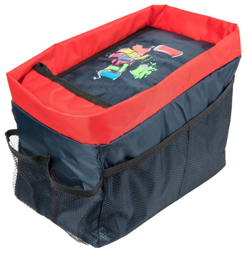 Walser Rückbank-Organizer, Autositz-Tasche Kinder, Organizer-Box für Rückbank Graffiti, Aufbewahrungsbox-Auto, Kofferraumbox, Autobox blau von Walser