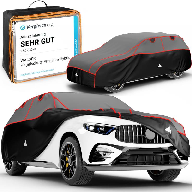 Walser Hagelschutz Abdeckplane Auto, Auszeichnung Sehr Gut* Auto Hagelschutzplane, Abdeckplane Auto Premium Hybrid, Autogarage Abdeckung, Abdeckung Auto 100% Polyester, Auto Abdeckung SUV M von Walser