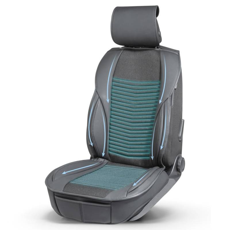 Walser Premium Sitzauflage Auto Max, Ergonomischer Sitzschoner Auto, Universal Auto Sitzauflagen für bequemes Fahren, Autositzauflage Vordersitze aus 100% Polyester, Sitzbezug Auto Vordersitze von Walser