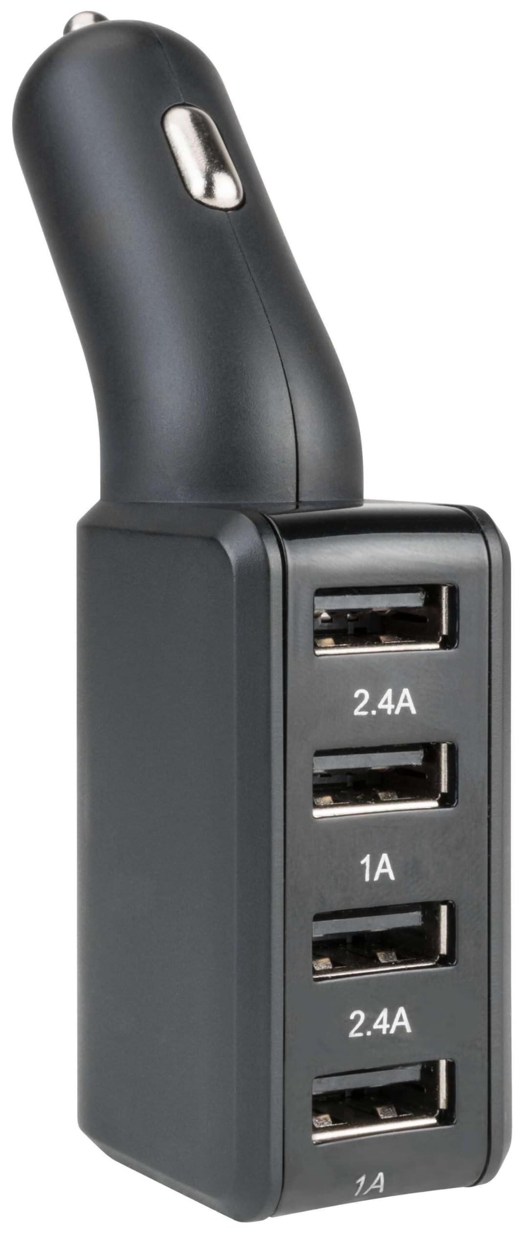 Walser Autoladegerät Smart Charge Pro, KFZ-Ladegerät mit 4 USB-Anschlüssen, 4 Port-USB-Adapter 12/24V schwarz 16206 von Walser