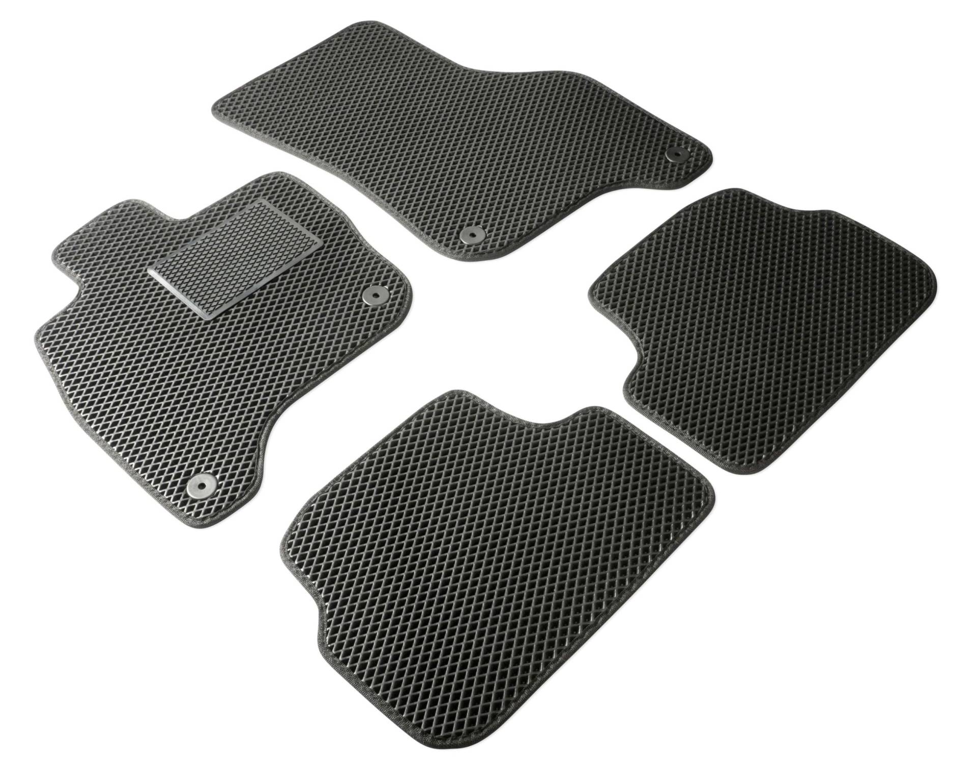 Walser Gummimatten Qlean Mats kompatibel mit VW Touareg 01/2010-12/2018, Auto-Gummifußmatten aus Eva-Material von Walser