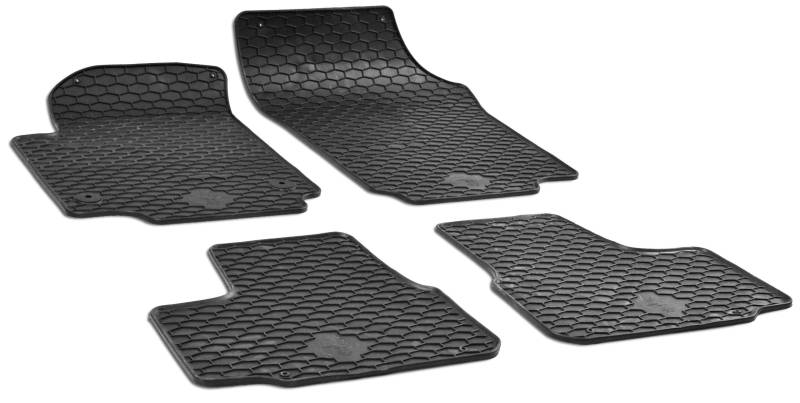 Walser DirtGuard Gummi Fussmatten Auto kompatibel mit Skoda Citigo 2011-2019, Seat MII, VW Up 10/2011-Heute, 100% passgenaue Auto Fußmatten, robuste Universal Fußmatte Auto, Gummimatten Auto von Walser