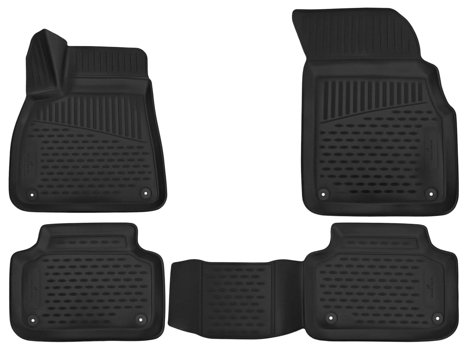 Walser XTR Gummi Fussmatten Auto kompatibel mit Audi Q7 (4MB, 4MG) 2015-Heute, 100% passgenaue Auto Fußmatten, robuste Universal Fußmatte Auto, Gummimatten Auto, Auto Fussmatten Gummi von Walser
