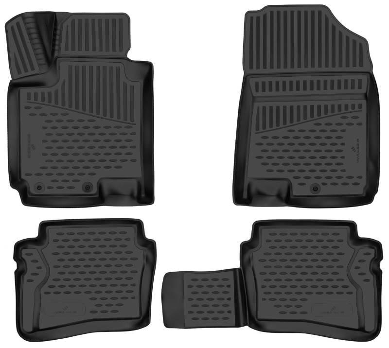 WALSER XTR Gummi Fussmatten Auto kompatibel mit Hyundai i20 II (GB, IB) 11/2014-2021, 100% passgenaue Auto Fußmatten, robuste Universal Fußmatte Auto, Gummimatten Auto, Auto Fussmatten Gummi von Walser