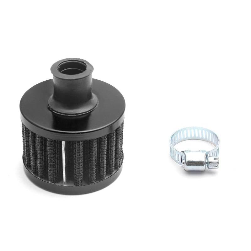 1×12mm Luft Filter Moped Luftfilter Lufteinlassfilter Universal Luftfilter Motorra Lufteinlassfilter Tuning Sport Luftfilter Ersatz Pilz Luftansaugfilter Reiniger Modifiziertes Zubehör,Schwarz von Wambere