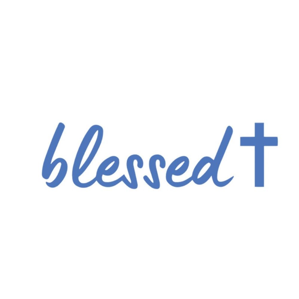 3 Stück "Blessed+" Rückspiegel-Aufkleber Wasserdicht PVC Autoaufkleber Autofensteraufkleber Auto Dekoration Aufkleber Selbstklebender Aufkleber Autozubehör Autodekoration,Blau von Wambere