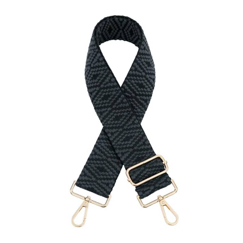 Breite Umhängetaschen Strap,Verstellbarer Schultergurt Breit 5cm Längenverstellbarer 80-130cm Schulterriemen für Schultertasche Tragetaschen Handtaschen,Dunkelgraue Goldschnalle von Wambere