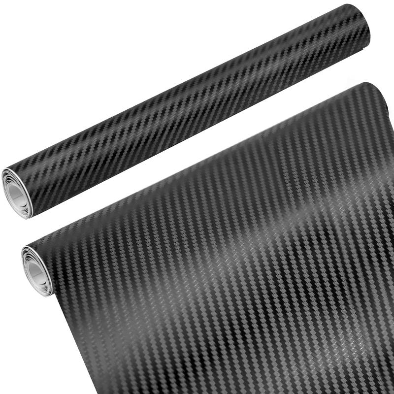 Wandefol 2 Rollen 3D Carbon Fiber Vinyl Aufkleber, 30 X150 cm Autoaufkleber, Thermoformbare Carbonfolie, DIY Dekorationsfolie für Innenräume, Motorräder Und Möbel von Wandefol