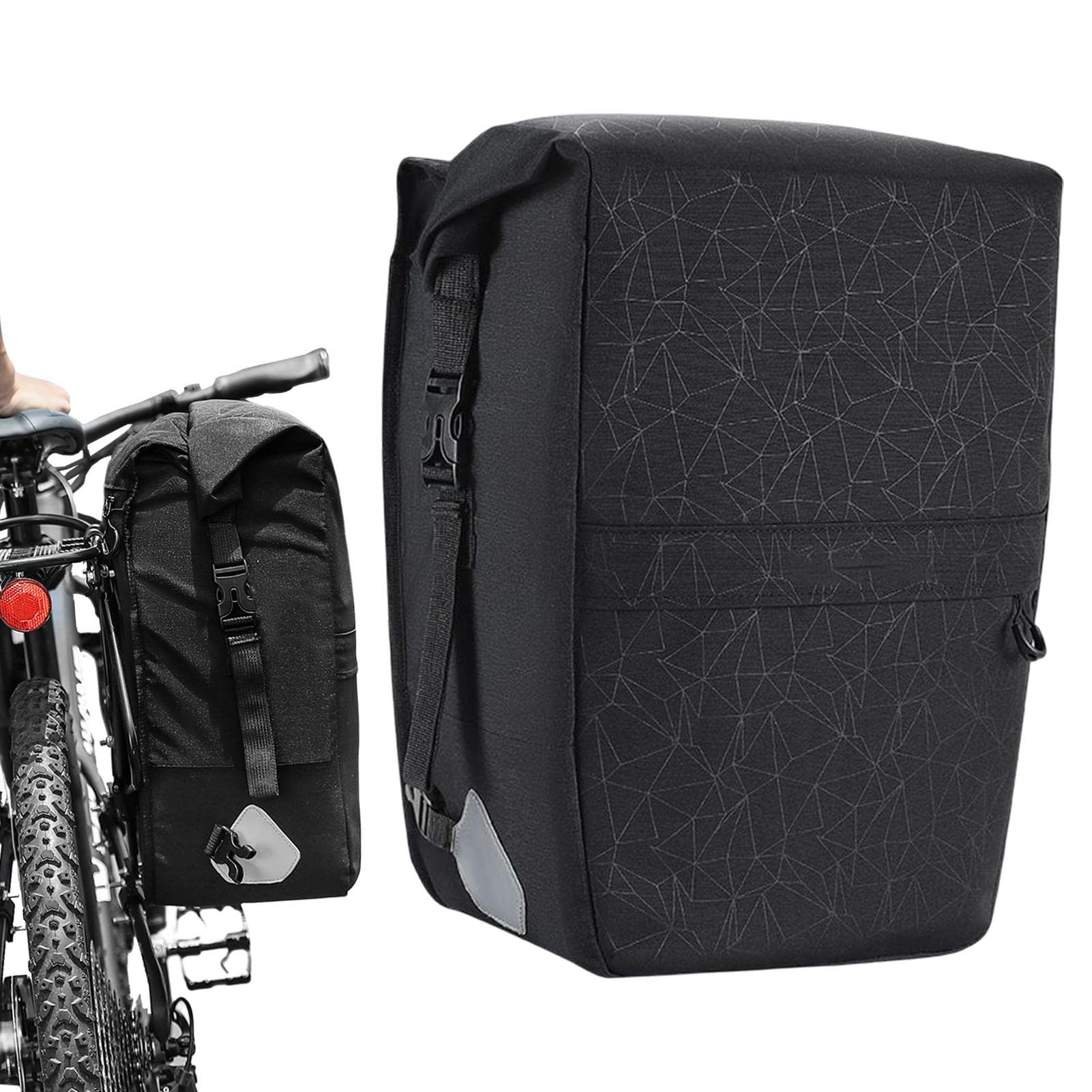 Wangduodu Kofferraumtasche – Gepäckträgertasche, Satteltasche, große Kapazität, Tasche für lange Radtouren, Einkaufen, Lebensmittel, Wandern, Camping, Fahrräder von Wangduodu