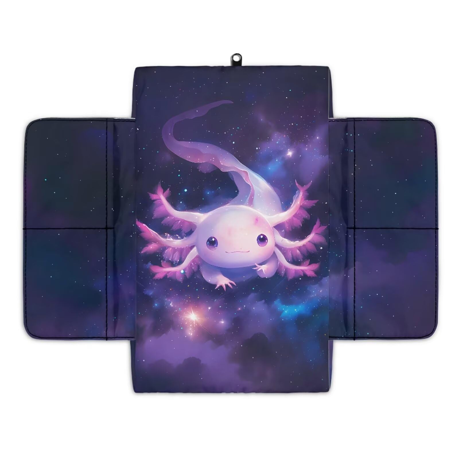 Wanyint Axolotl Galaxy Auto Mittelkonsole Abdeckung Weiche Armlehne Box Pad Protector Mittelkonsole Abdeckung mit Taschen Aufbewahrungstasche Handauflage Kissen Auto Innendekoration Zubehör von Wanyint