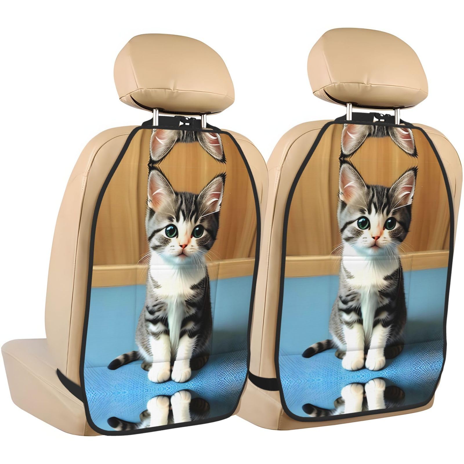 WapNo Autositz-Aufbewahrungstasche für Kindersitz, mit Kätzchen-Muster, 2 Stück von WapNo