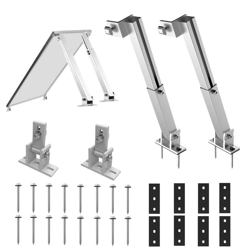 10 Paar Solarmodul Halterung, Aufständerung für Solarmodule 0-40°, Aluminium Solarpanel Halterung Individuell Verstellbar 36CM-70CM, Befestigung Solarmodul für Flachdach Wohnmobil Balkonkraftwerk von Warmfay