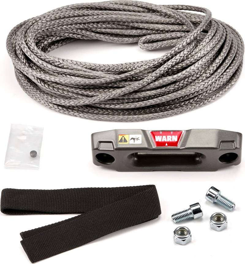 WARN 100969 Zubehör-Set Epic Synthetisches Seil für ATV und UTV Seilwinde 3/16 Zoll x 50 ' von WARN