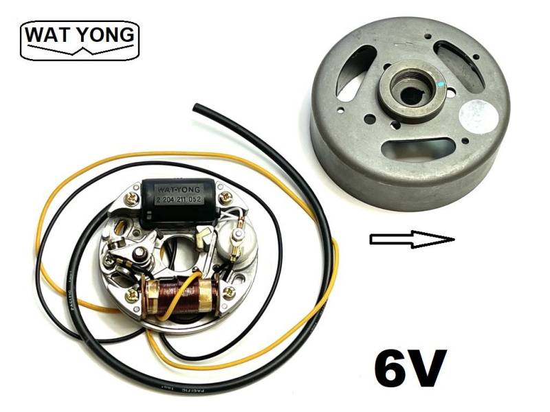 Zündung klein mit Polrad / rechtsdrehend 6V 17W Modell Bosch z.B. Zündapp 442... von Wat Yong