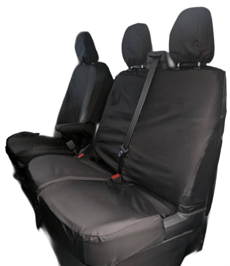 Wasserdichte Sitzbezüge für Ford Transit Custom ab 2024, maßgeschneidert, strapazierfähig, 3-Sitzer-Set, Einzel- und Doppelsitzer von Waterproof Seat Cover Co