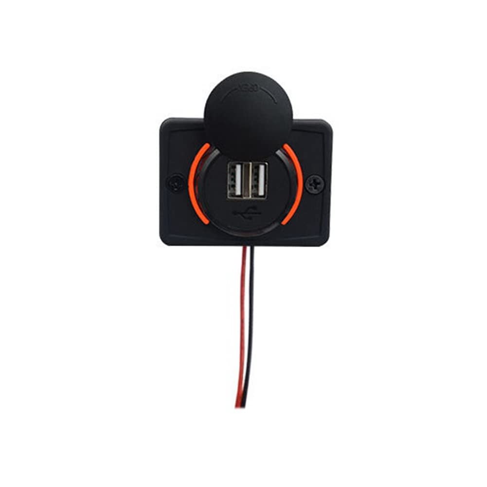 Watlsuz Universal Auto Ladeger?T Zubeh?R Wasserdicht DC 12-24V 3.1A f¨¹r Auto Bus Dual USB Nylon Auto Ladeger?T A von Watlsuz