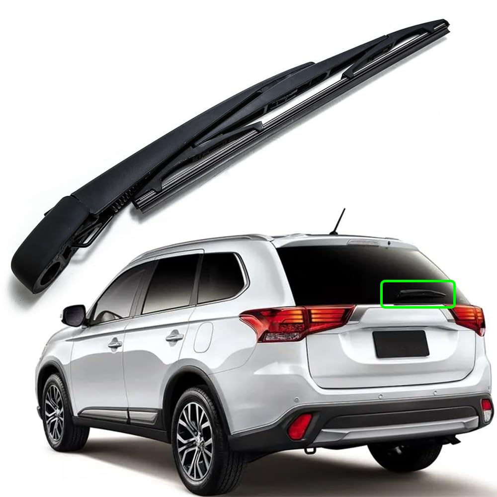 Auto Heckscheibenwischer Set,Für Mitsubishi Outlander 2016-2023,ABS Heckscheibe Scheibenwischer Arm Blatt Ersatz Zubehör Sauberes Glas Langlebig,Rear Wiper+rear swing arm von Watsky