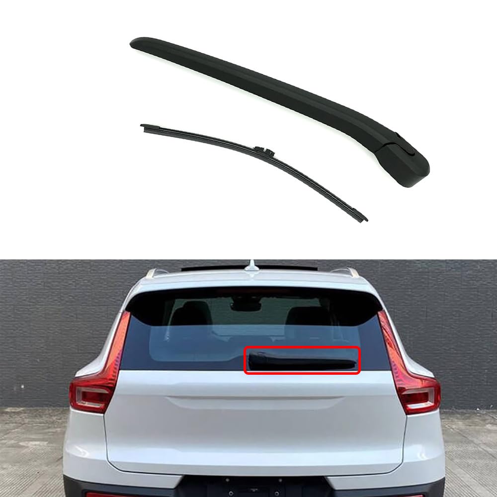 Auto Heckscheibenwischer Set,Für Volvo XC40 2020-2023,ABS Heckscheibe Scheibenwischer Arm Blatt Ersatz Zubehör Sauberes Glas Langlebig,Rear Wiper+rear swing arm von Watsky