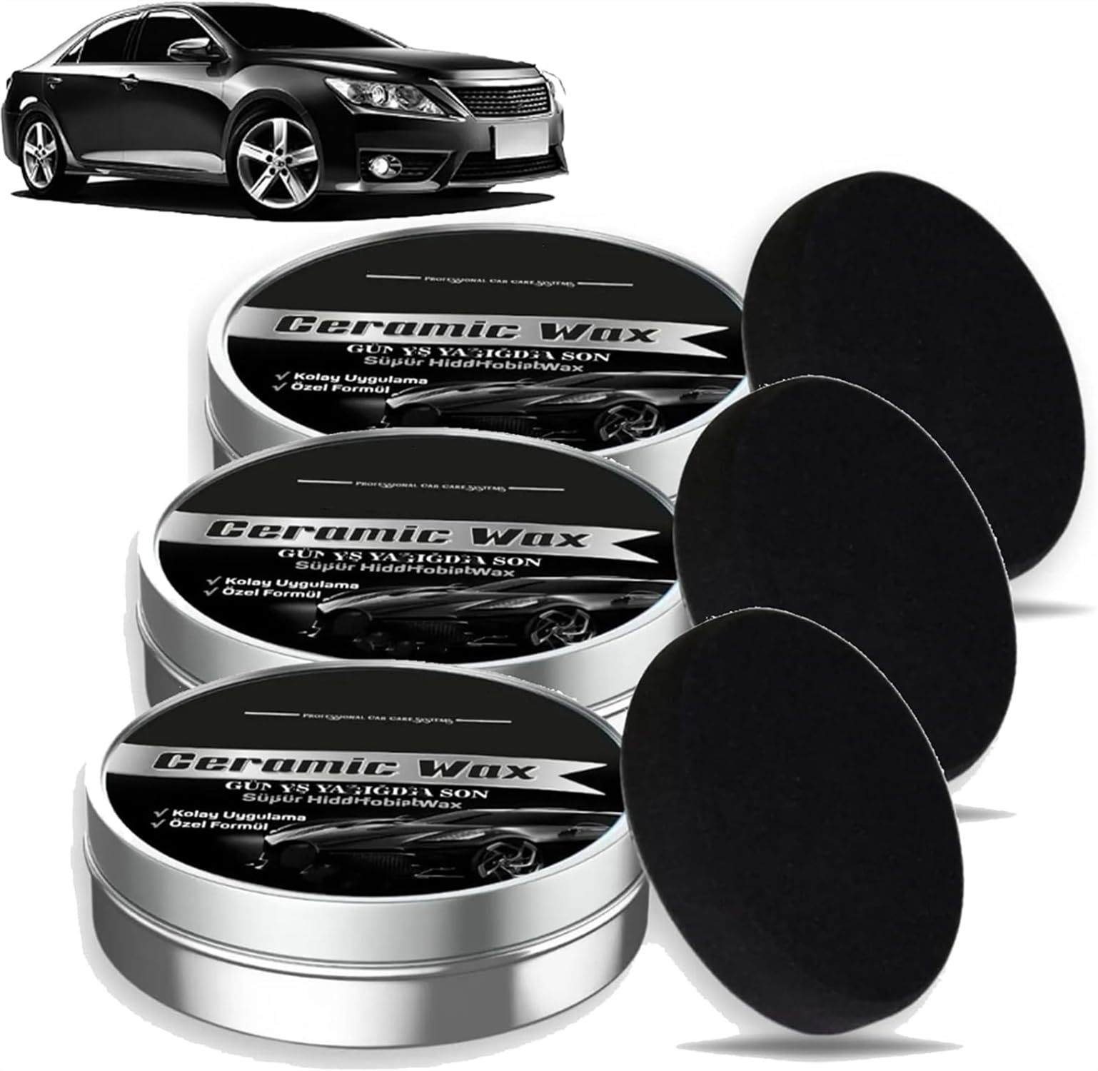 Altinoran Titanium Ceramic Wax, Altinoran Ceramic Wax, Altinoran Car Care Polish, Wax Paste Polish Vehicle Paint Care, Car Wax Ceramic Coating, Titanium Ceramic Car Wax (3 Pcs) von Wbietu