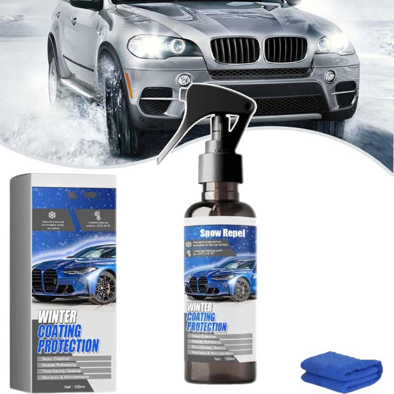 Car Windshield Snow Melting Coating Spray, New Deicer Spray for Car Windshield, Auto Windshield Deicing Spray, De Icer for Car Windshield, Windshield Spray for Ice and Snow (1 Pcs) von Wbietu