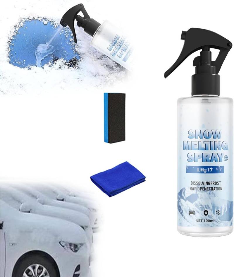 Car & Refrigerator De-Icing and Snow Spray, Deicer for Car Windshield, Fast Snow Melting Spray, Defrosting Agent, Ice-Melting Agent, Protecting The Paint from Snow and Ice Scratches (1 Pcs) von Wbietu