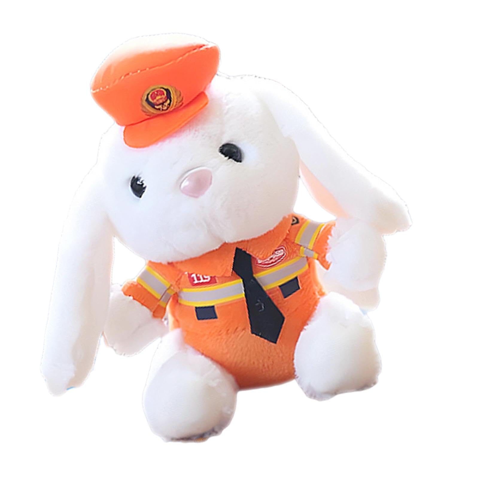 Stoffhase | Polizist Hase | Robbenplüsch | Kaninchenpuppen | Plüsch-Autoornament | Niedlicher Cartoon-Kofferraum-Ornament, Auto-Schwanz-Anhänger, Plüsch für Auto-Motorräder, Dekoration von Wcybym